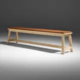 Studioilse, Bench, c. 2021, leather, white oiled ash