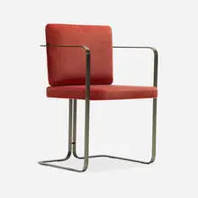 Marta Sala Éditions, Murena armchair, model S2, 2016, upholstery, brushed steel