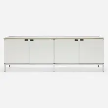 Executive Office cabinet by Florence Knoll, lacquered wood, marble, chrome-plated steel, sold May 2026