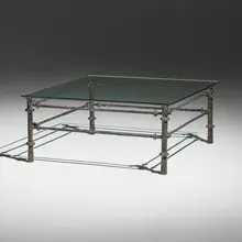 Diego Giacometti, Coffee table, bronze, glass
