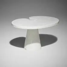 Angelo Mangiarotti, Eros occasional table, 1971, Carrara marble