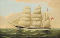 William Howard Yorke, 'Levuka' af Kragero Capt. A. Axelsen, oil on canvas