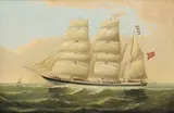 William Howard Yorke, 'Levuka' af Kragero Capt. A. Axelsen, oil on canvas