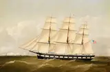 The three-masted ship Martha Rideout at sea, Edward Poole, Commander by J. & F. Tudgay, 1864, oil on canvas, sold Mar 2018