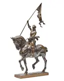 Emmanuel Frémiet, Joan d'Arc, patinated bronze