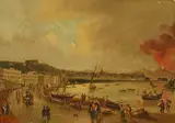 Italian School 18th century, A view of the Bay of Naples