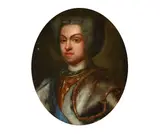 Georg Engelhard Schröder, A portrait of a nobleman, oil on canvas (oval)