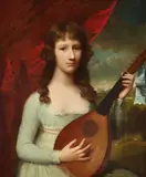 John Singleton Copley, Portrait of a girl with a lute, circa 1788, oil on canvas