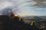 Carl Ludwig Kuhbeil, God showing Moses the Promised Land from the top of Mount Nebo, oil on canvas