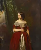 John Francis Faed, A portrait of Mrs. Stewart Mackenzie, Edinburgh, circa 1854, oil on academy board