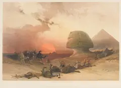 David Roberts Ra, A group of 12 prints,, Eleven color lithographs and one engraving on wove paper