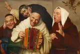 Claudio Rinaldi, Merrymaking, oil on canvas