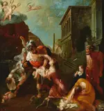 The Massacre of the Innocents by French School, oil on panel, offered Mar 2018