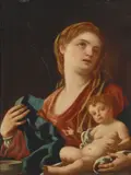 Francesco de Mura, The Madonna and Child, oil on canvas laid to board