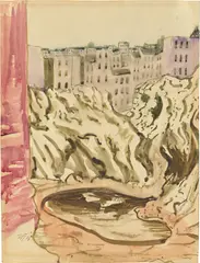 Werner Heldt, Bombentrichter, 1946, Aquarell auf Papier