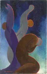Klage by William Wauer, 1946, Öl auf Holz, sold May 2024