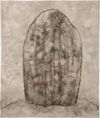 Loic Le Groumellec, Mégalithe, 1987, Öl und Lack auf Leinwand