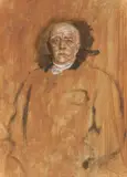 Franz von Lenbach, Otto Fürst von Bismarck (späte Skizze), Öl über Bleistift auf Leinwand