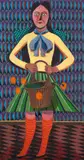 Flower Girl II by Christoph Ruckhäberle, 2007, Öl auf Leinwand, sold Jun 2012