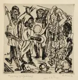 Max Beckmann, Niggertanz, 1921, Kaltnadel auf Van Gelder Zonen-Bütten