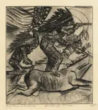 Otto Dix, Amerikanischer Reitakt, 1922, Kaltnadel auf Velin