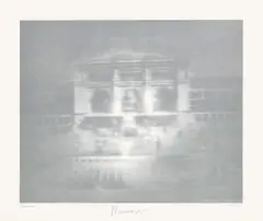 Bahnhof (Hannover) by Gerhard Richter, 1967, Offset in zwei Grautönen auf weißem, leicht granuliertem Halbkarton, sold Nov 2013