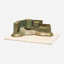 Brutalist, Architectural sculpture, bronze, marble