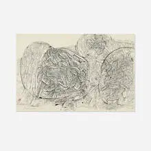 Jose Luis Cuevas, Mercado de Carne en Hamburgo, 1973, ink on paper