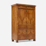 Biedermeier, Secrétaire à abattant, c. 1840, walnut, brass, inlaid wood