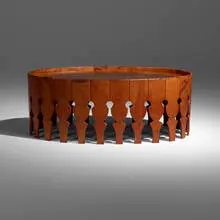 Arturo Pani, Coffee table, c. 1960, leather, patinated brass