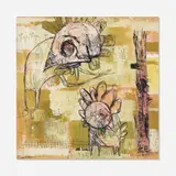 Jesse Reno, Bones Tangled in Wires, 2005, acrylic, chalk and graphite on panel