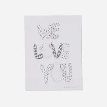 Untitled (We Love You) by Suanjaya Kencut, 2021, ink on paper, sold Dec 2025