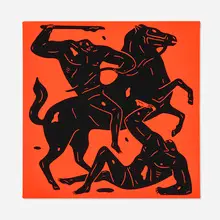 Cleon Peterson, Untitled, 2017, acrylic on canvas