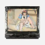 Jesse Edwards, Snow White Unveiling Her Vagina (Upskirt), 2014, under and over glazes on stoneware