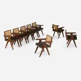 Pierre Jeanneret, Office chairs from Chandigarh, set of eight