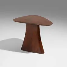 Vladimir Kagan, Rare and Early occasional table, c. 1950, walnut