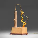Garry Knox Bennett, Woodturning & Glass—Two of My Favorite Things, 2005, glass, maple, gold-plated brass, walnut, copper, wood, motor