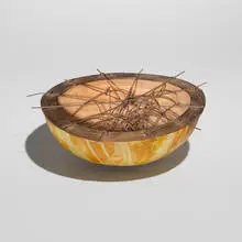 Garry Knox Bennett, Untitled, 2002, steel, walnut, painted wood