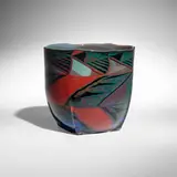 Eva Englund, Millefiore Röd vase, c. 1990, internally decorated glass