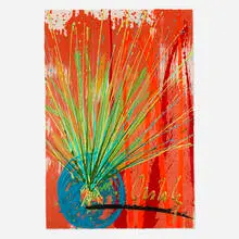 Dale Chihuly, Fiesta Ikebana, 2003, lithograph in colors with acrylic paint on Saunders Waterford
