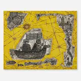 Mary T. Bowling, Voyage to Patmos, 1986, paint, beads, glass and found objects on plaster