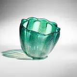 Dale Chihuly, Teal Blue Seaform Persian Basket, 1997, hand-blown glass