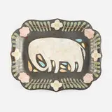 Makoto Kagoshima, Elephant plate, c. 2016, glazed stoneware