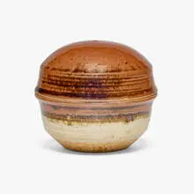 Robert Turner, Early covered box, c. 1960, glazed stoneware