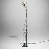 Achille & Pier Giacomo Castiglioni, Toio floor lamp, enameled steel & iron, aluminum, glass