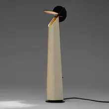 Gibigiana table lamp by Achille Castiglioni, c. 1980, lacquered steel, glass mirror, plastic, sold May 2026