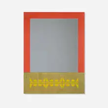 Alessandro Mendini, Hiva-Oa wall mirror from the Easy Home series, 1995, aniline-dyed ash with screenprint in colors, glass mirror
