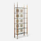 Jeannot Cerutti, Libabel bookcase, 1989, walnut, lacquered wood and steel, aluminum, chrome-plated steel, nylon