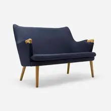 Hans J. Wegner, Sofa, model CH 72, wool upholstery, ash