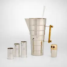 Modern, Collection of bar accessories, silver-plated metal, gilt metal, sterling silver, glass